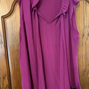 LOFT Sleeveless Magenta Blouse